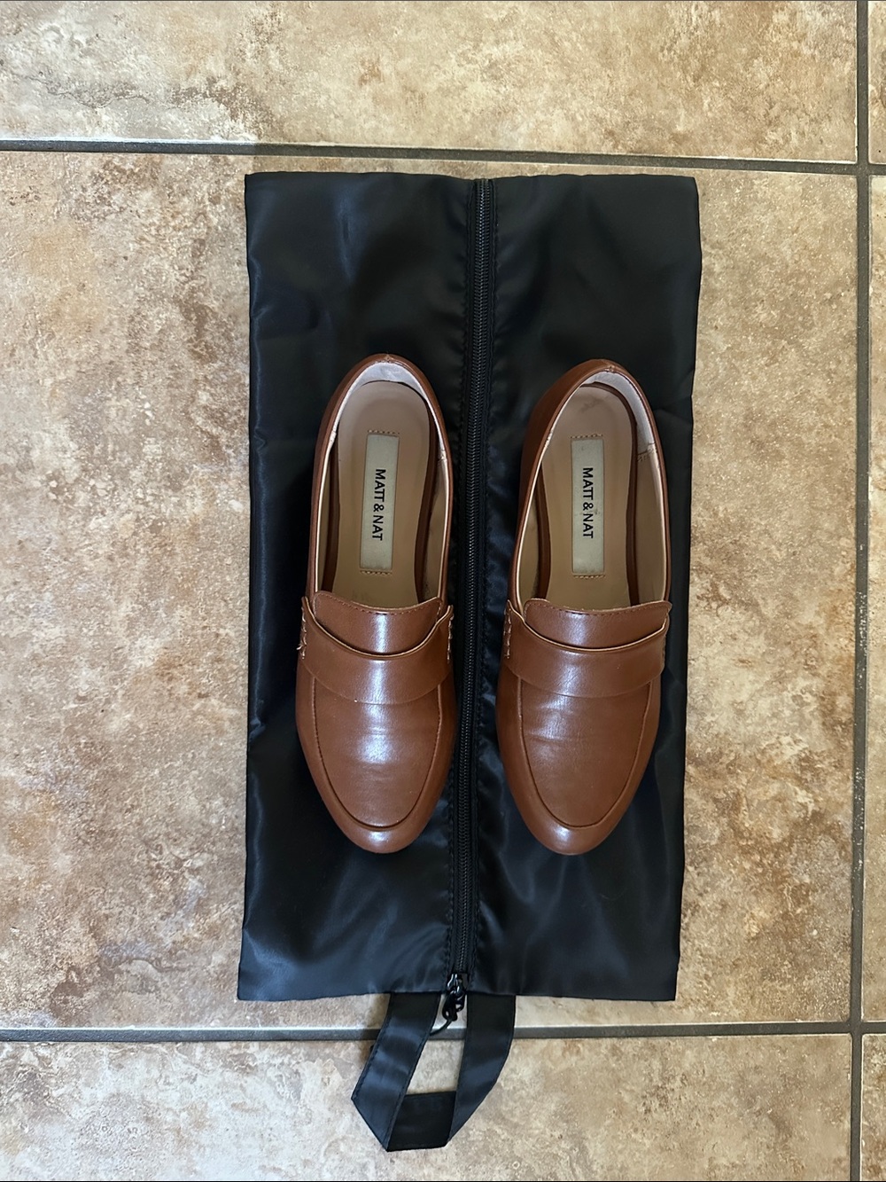 Matt & Nat Women's Cognac Brown Penny Loafers